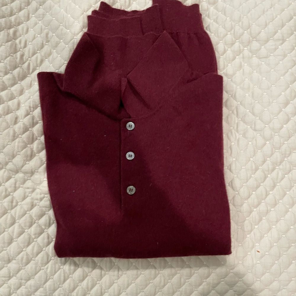 Burgundy Button-Up Sweater